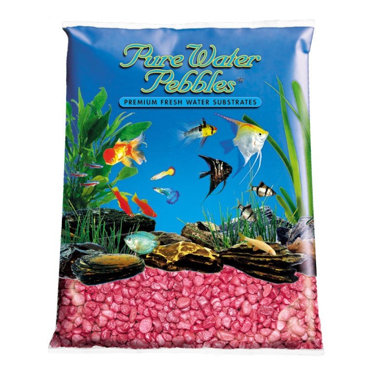 Pure Water Pebbles Premium Fresh Water Frosted Aquarium Gravel Red, 1ea/5 lb