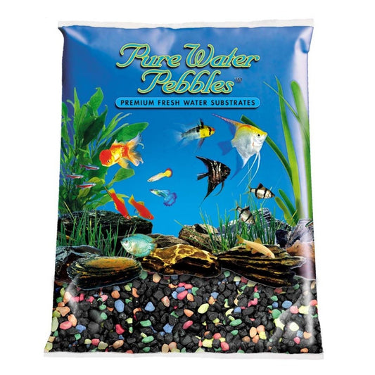 Pure Water Pebbles Premium Fresh Water Coated Aquarium Gravel Black Beauty, 1ea/5 lb