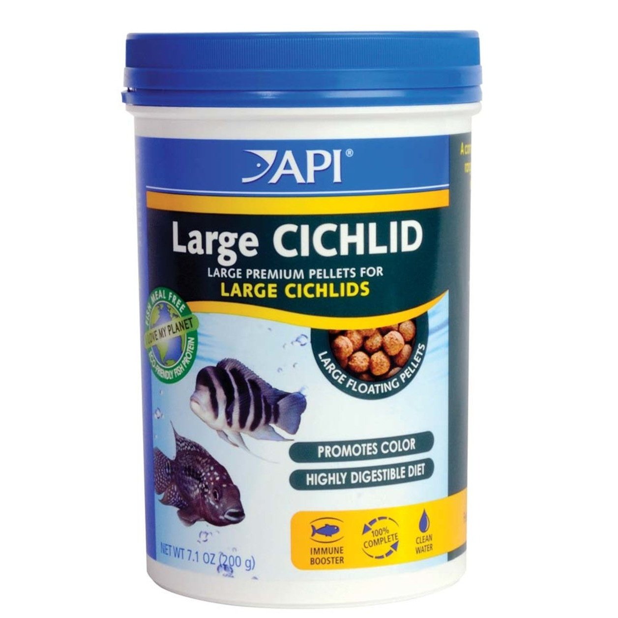 API Cichlid Premium Floating Pellets Fish Food 1ea/7.1 oz, LG