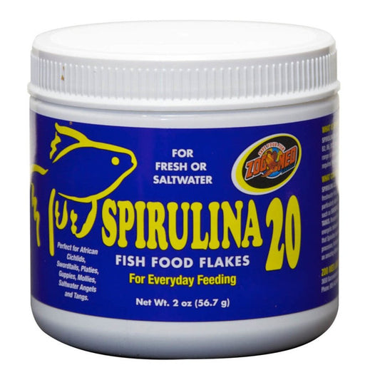 Zoo Med Spirulina 20 Flakes Fish Food 1ea/2 oz