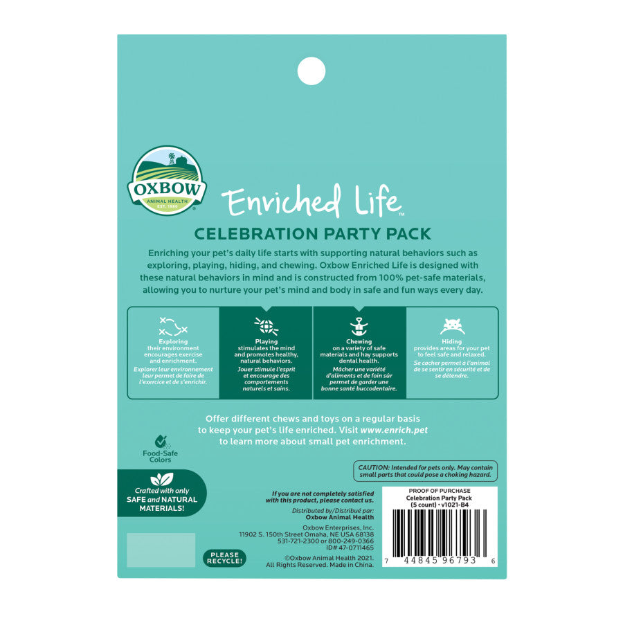 Oxbow Animal Health Enriched Life Celebration Party Pack Small Animal Chews 1ea/One Size