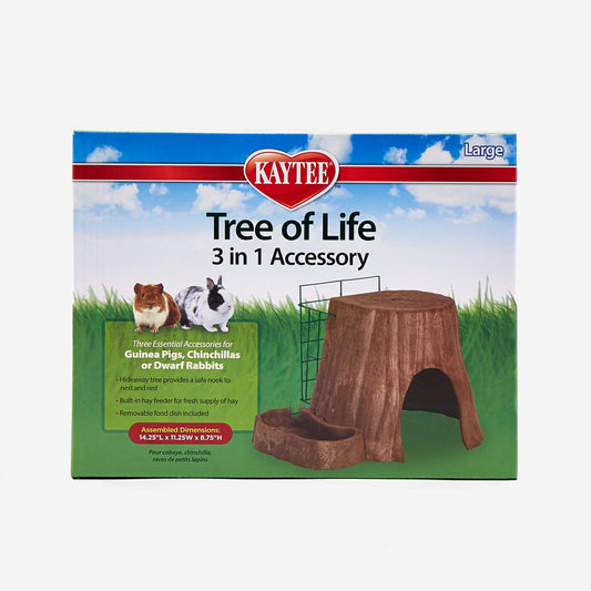 Kaytee Tree of Life 3-in-1 Pet Habitat Accessory Brown, 1ea/Large