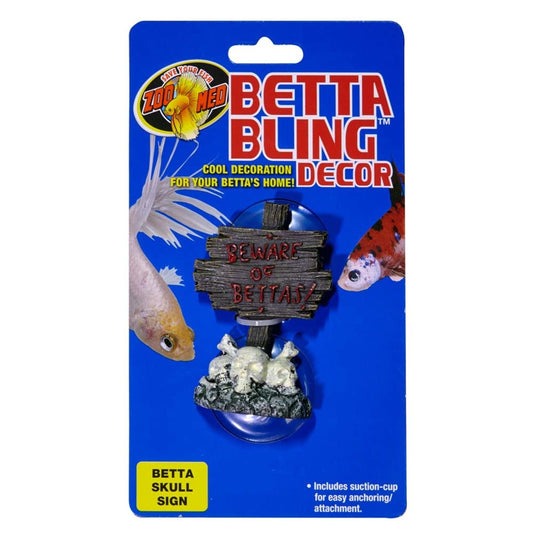 Zoo Med Betta Bling Skull Sign Multi-Color, 1ea