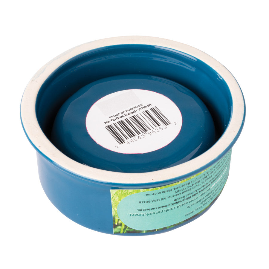 Oxbow Animal Health Enriched Life No Tip Small Animal Bowl Blue, 1ea/LG