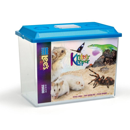 Lee's Aquarium & Pet Products Rectangle Kritter Keeper with Lid Label Assorted, 1ea/5.9 gal, XL