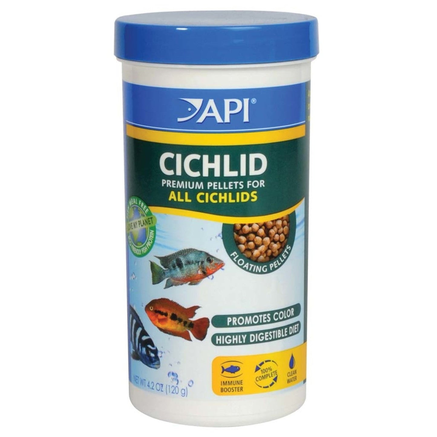 API Cichlid Premium Floating Pellets Fish Food 1ea/4.2 oz, MD