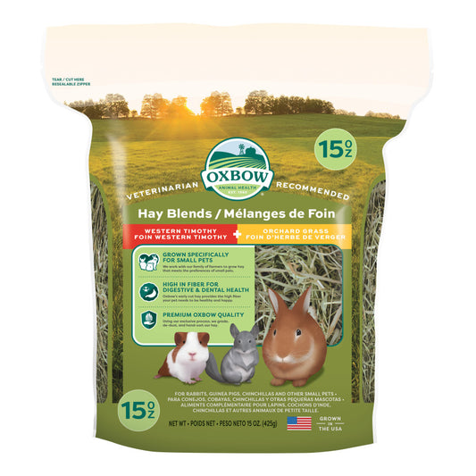 Oxbow Animal Health Hay Blends Western Timothy & Orchard Grass Hay Blends 1ea/15 oz