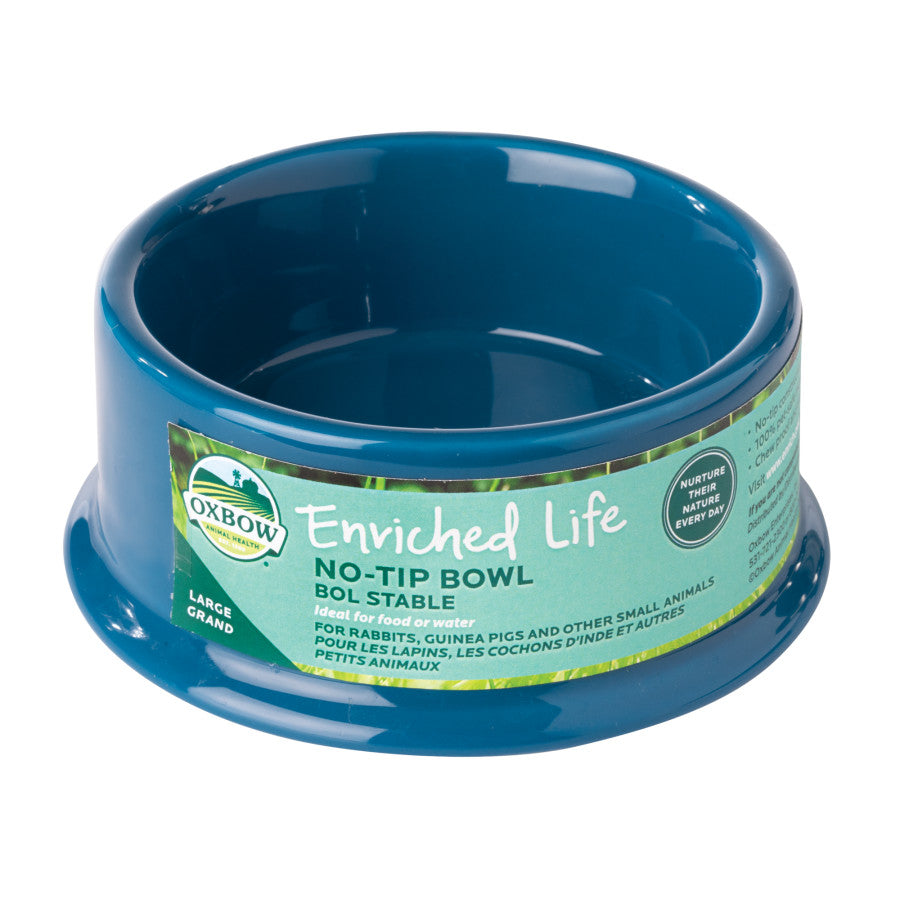 Oxbow Animal Health Enriched Life No Tip Small Animal Bowl Blue, 1ea/LG