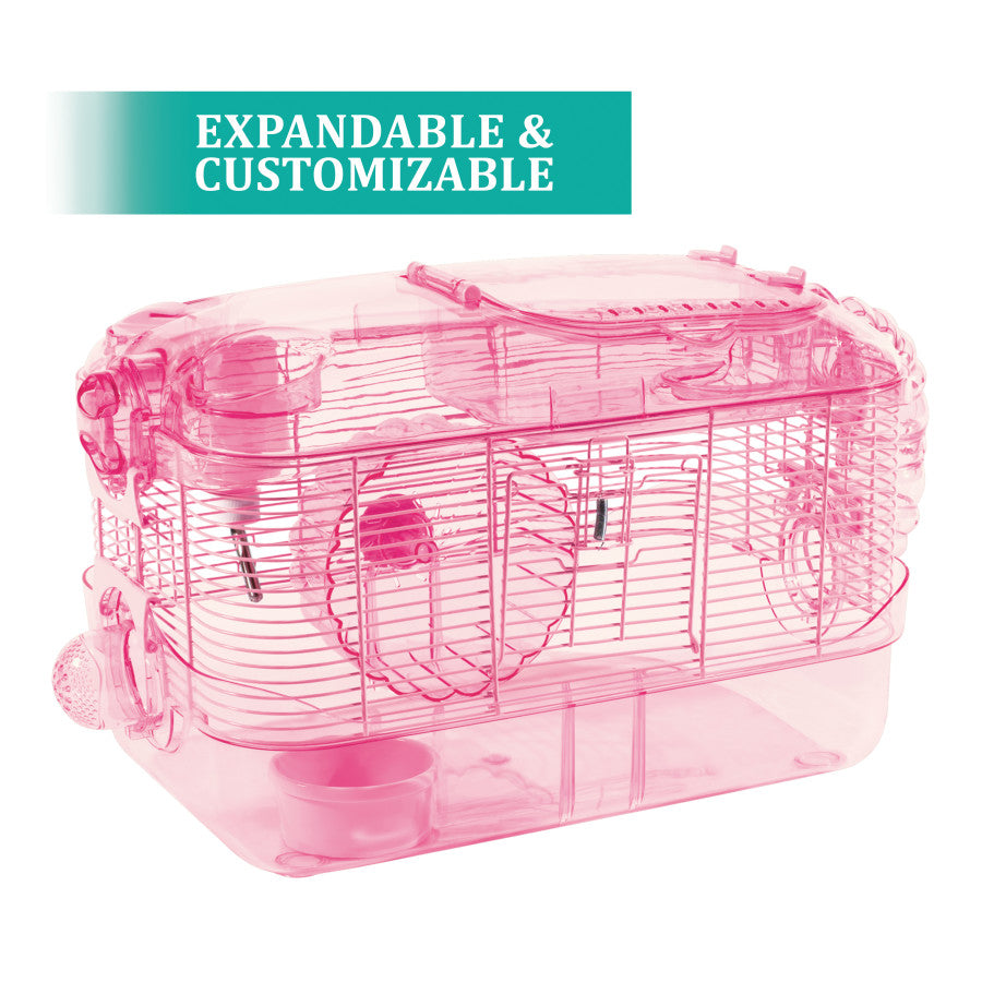 Kaytee CritterTrail One Level Habitat Pink Edition 1ea/20 in X 11.5 in X 11 in